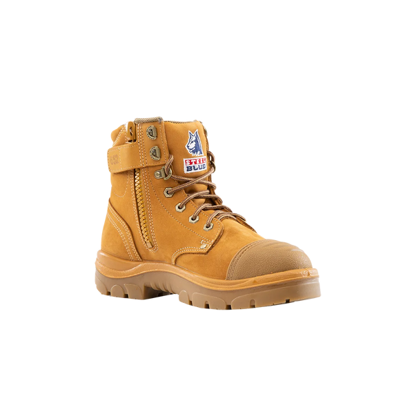 STEEL BLUE - ARGYLE ZIP SAFETY BOOT WHEAT