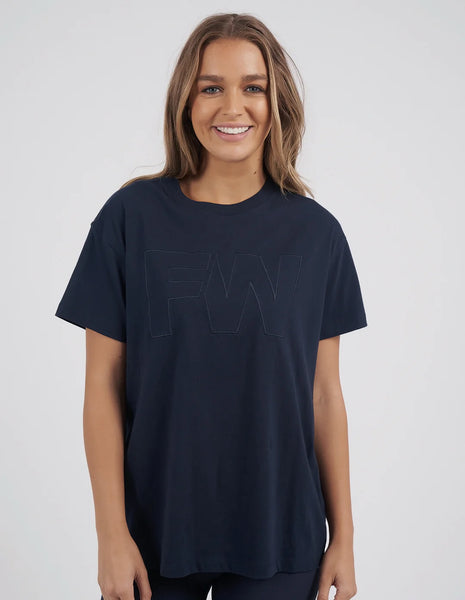 FW EMBROIDERED TEE - NAVY