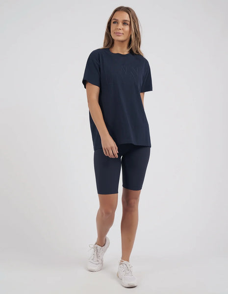 FW EMBROIDERED TEE - NAVY