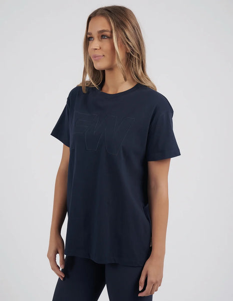 FW EMBROIDERED TEE - NAVY