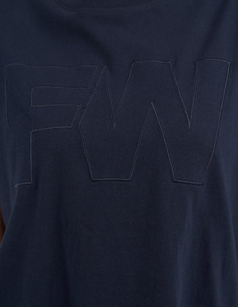 FW EMBROIDERED TEE - NAVY