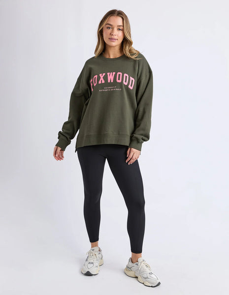 FOXWOOD - INTERVAL CREW DARK KHAKI/CORAL