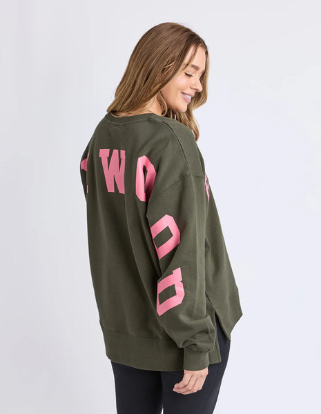 FOXWOOD - INTERVAL CREW DARK KHAKI/CORAL