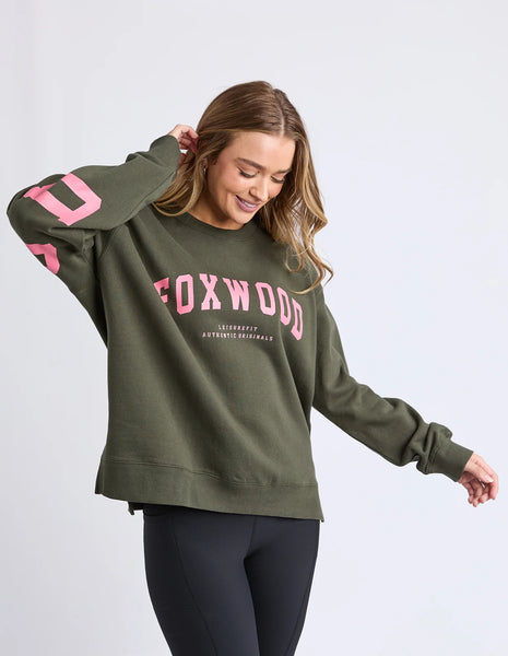 FOXWOOD - INTERVAL CREW DARK KHAKI/CORAL
