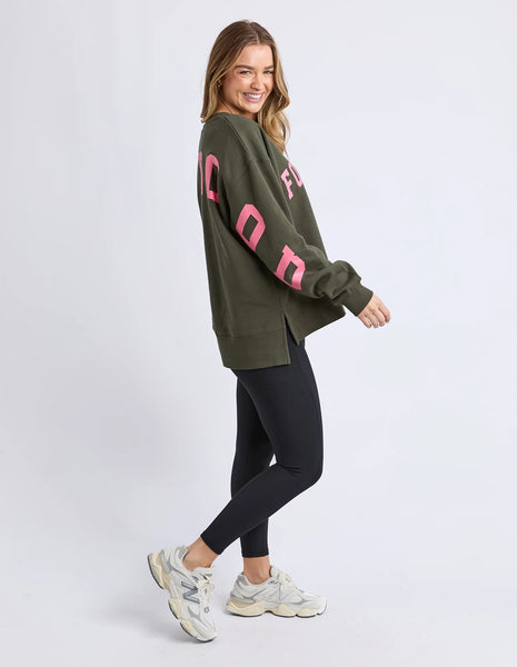 FOXWOOD - INTERVAL CREW DARK KHAKI/CORAL