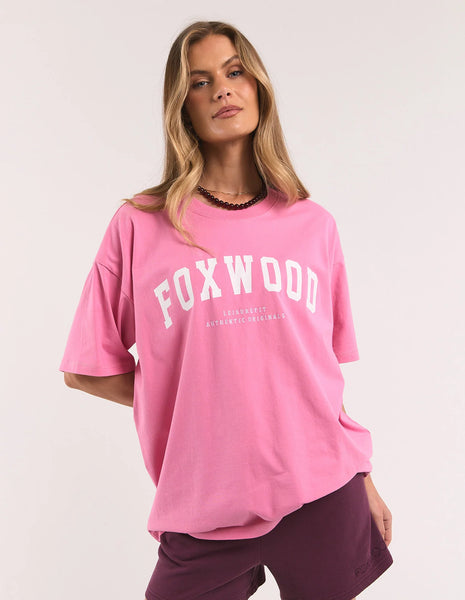 FOXWOOD - INTERVAL TEE BUBBLE GUM PINK/WHITE