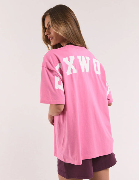 FOXWOOD - INTERVAL TEE BUBBLE GUM PINK/WHITE