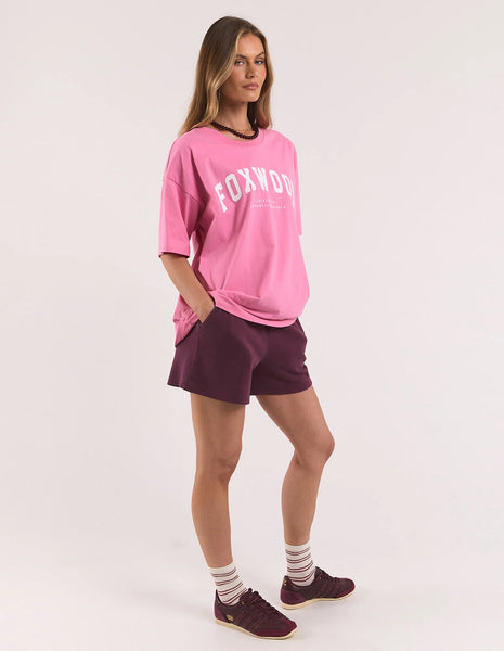 FOXWOOD - INTERVAL TEE BUBBLE GUM PINK/WHITE