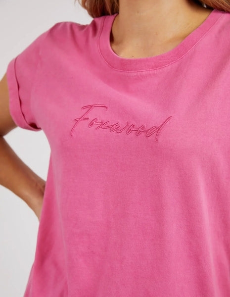 FOXWOOD - SIGNATURE TEE BRIGHT PINK