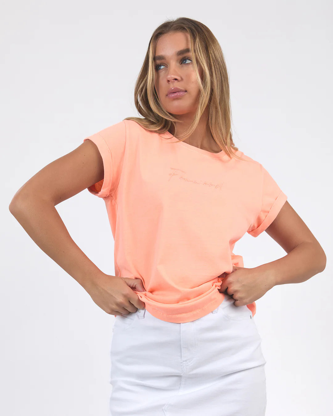 FOXWOOD - SIGNATURE TEE NEON PEACH