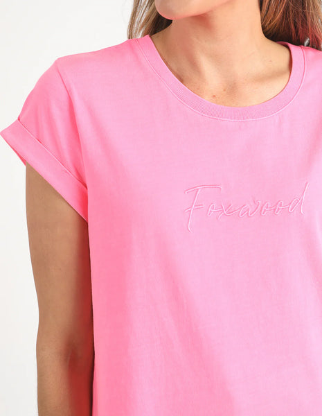 FOXWOOD - SIGNATURE TEE NEON ROSE