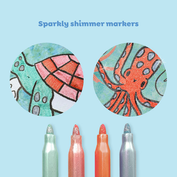 TIGER TRIBE - SHIMMER COLOURING SET SEA LIFE