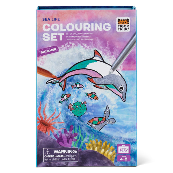 TIGER TRIBE - SHIMMER COLOURING SET SEA LIFE