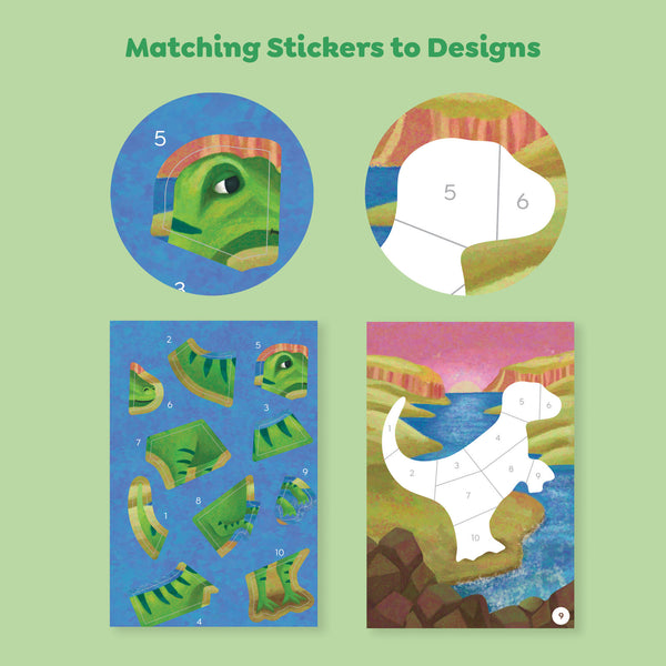 STICKER BY NUMBER - DINOSAURS