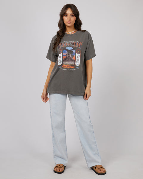 AAE - SKY DANCE OVERSIZED TEE CHARCOAL