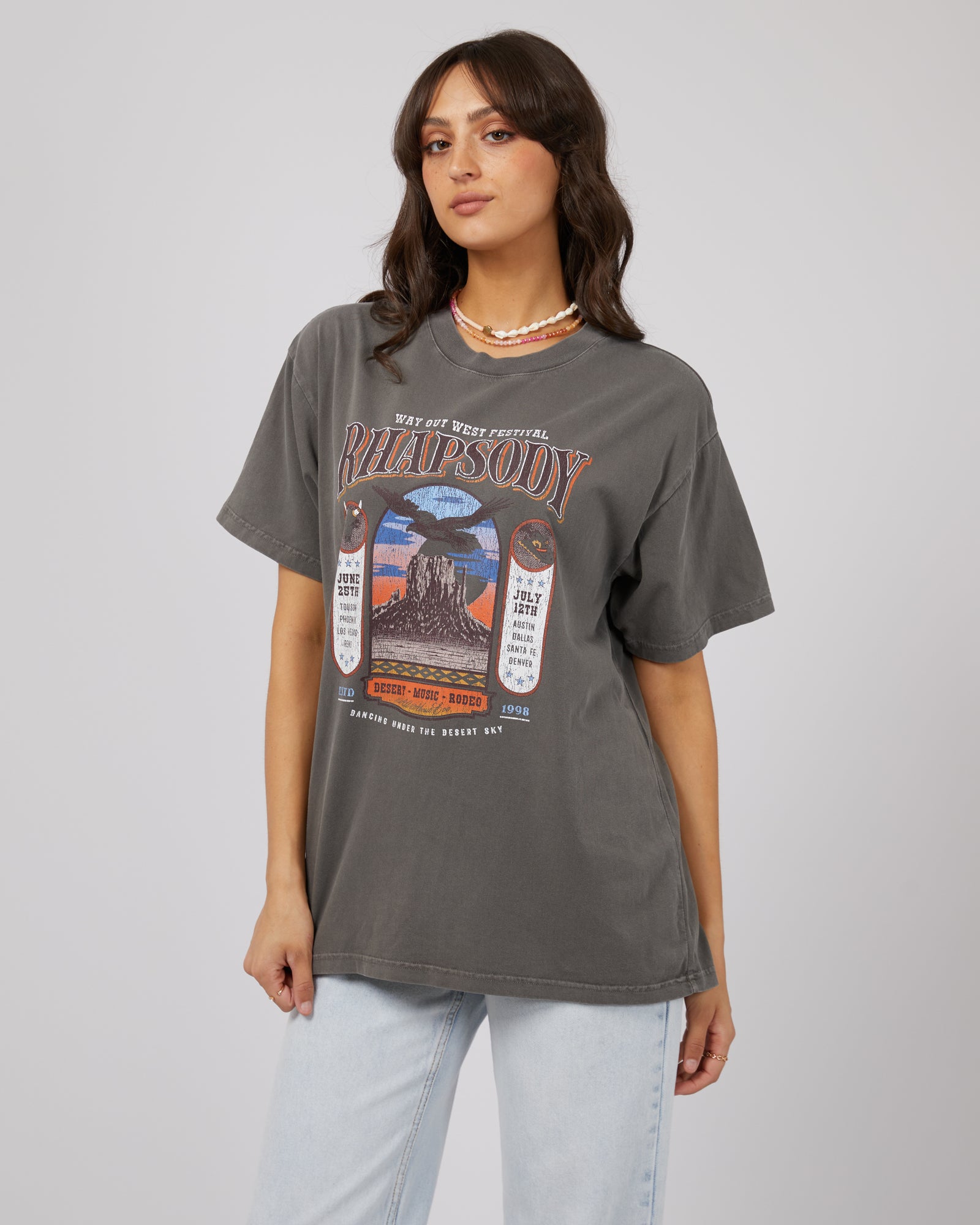 AAE - SKY DANCE OVERSIZED TEE CHARCOAL