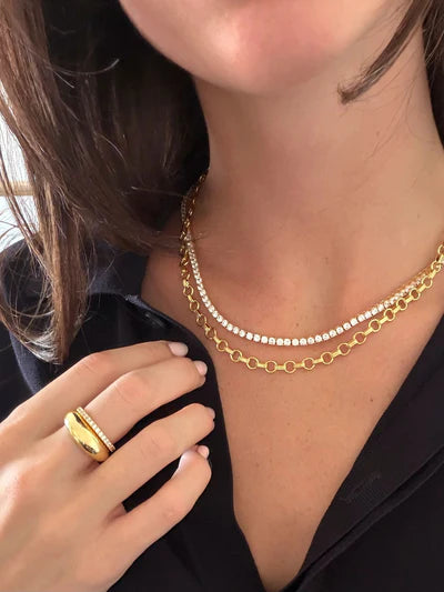 CLARA NECKLACE GOLD/SILVER