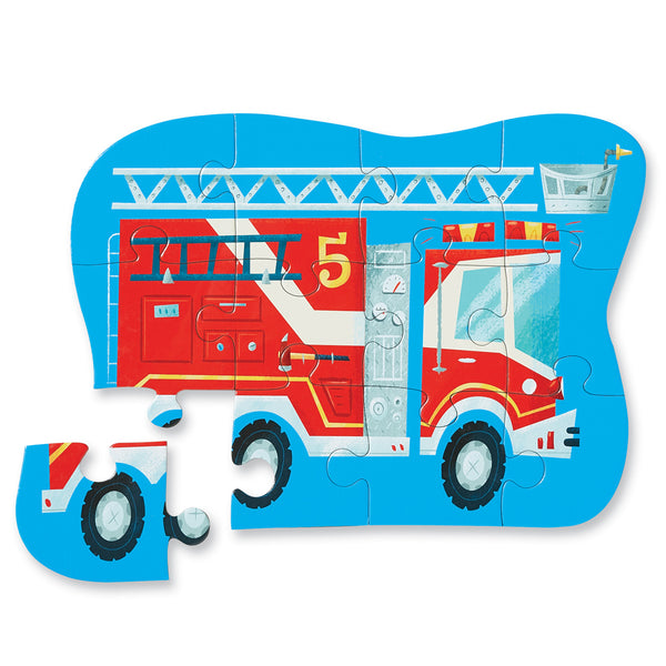 CROCODILE CREEK - FIRE TRUCK 12PC PUZZLE