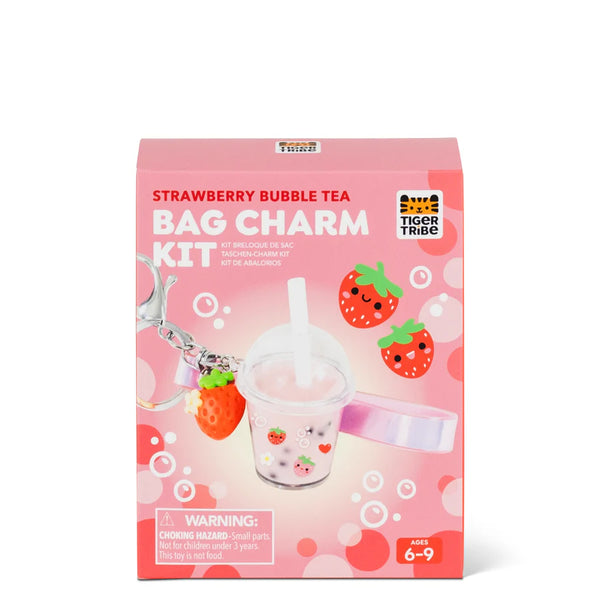 TIGER TRIBE - BAG CHARM KIT - STRAWBERRY BUBBLE TEA