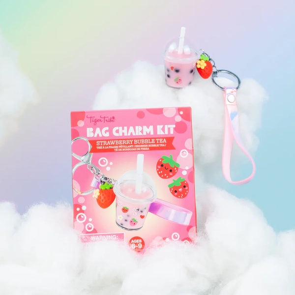 TIGER TRIBE - BAG CHARM KIT - STRAWBERRY BUBBLE TEA