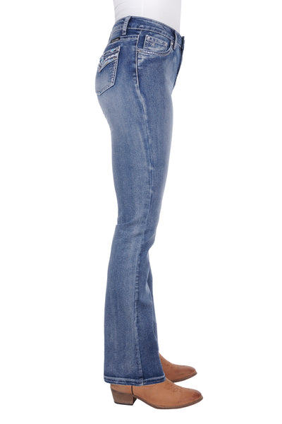 PURE WESTERN - WMNS JEMMA HIRISE B/CT JEAN 32”