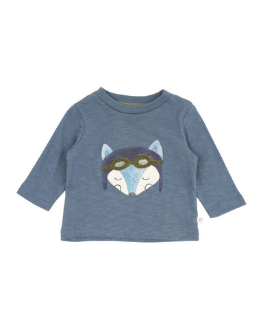 HIGH FLYER FOX PILOT TEE - STELLA BLUE