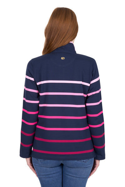 THOMAS COOK - WMNS GEMMA 1/4 ZIP RUGBY PINK/NAVY