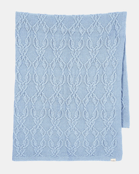 TOSHI - ORGANIC BLANKET BOWIE BLUEBELL