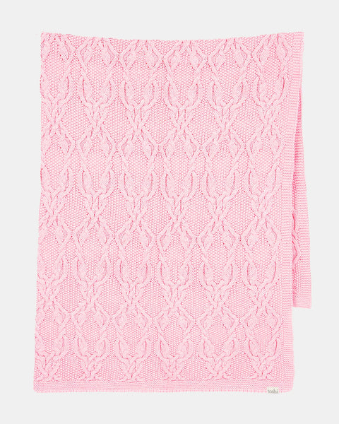 TOSHI - ORGANIC BLANKET BOWIE MISTY ROSE