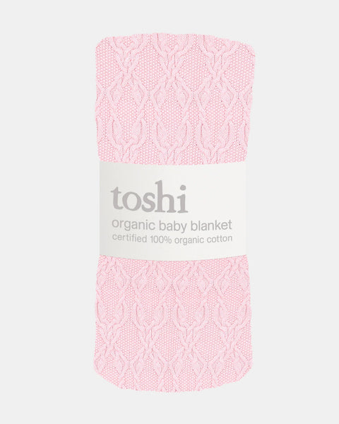 TOSHI - ORGANIC BLANKET BOWIE MISTY ROSE