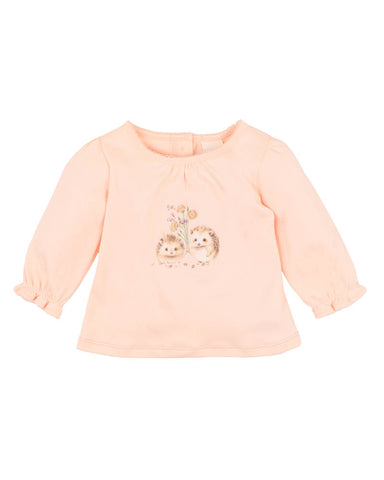 NANCY HEDGEHOG TEE - PEACHY PINK