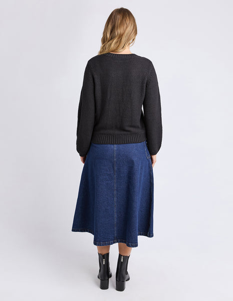 FOXWOOD - BLAIR LS KNIT BLACK