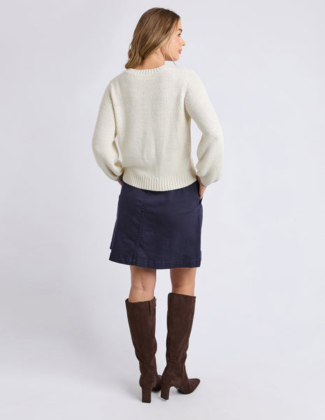 FOXWOOD - BLAIR LS KNIT VINTAGE WHITE