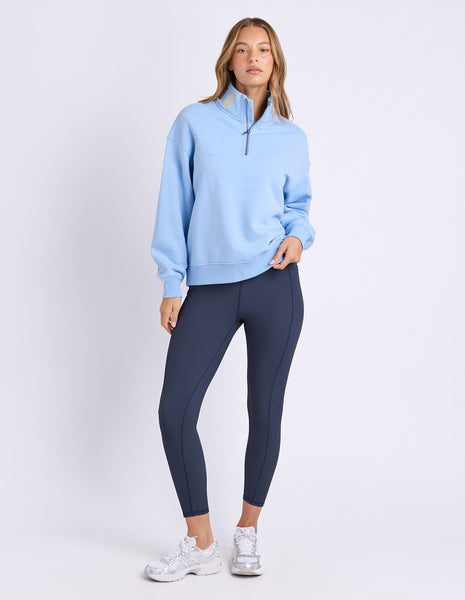 FOXWOOD - COLLEGE CONTRAST ZIP CREW BLUE/LEMON