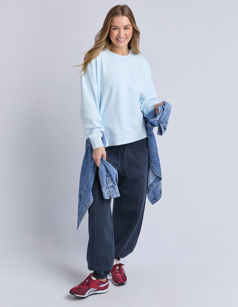 FOXWOOD - CORE OVERSIZE CREW ICE BLUE