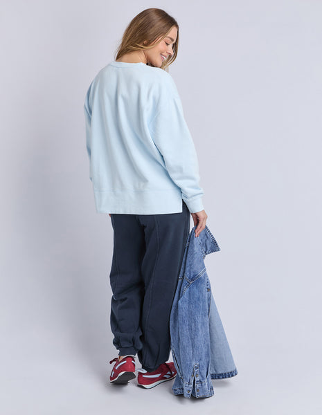 FOXWOOD - CORE OVERSIZE CREW ICE BLUE