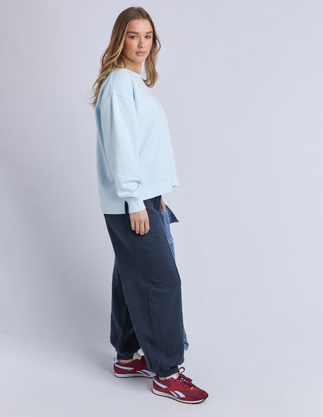 FOXWOOD - CORE OVERSIZE CREW ICE BLUE