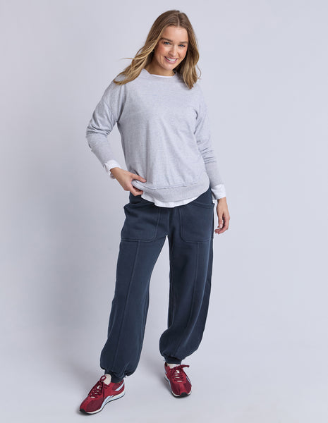 FOXWOOD - FARRAH LONG SLEEVE TEE GREY MARLE
