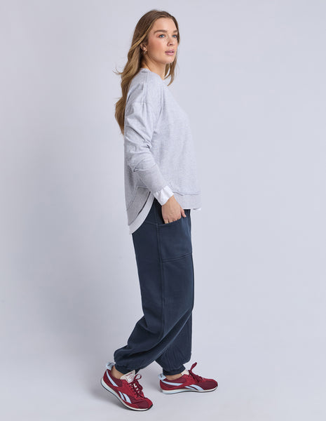 FOXWOOD - FARRAH LONG SLEEVE TEE GREY MARLE