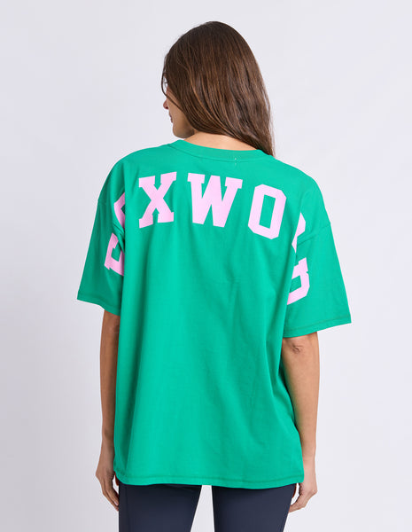 FOXWOOD - INTERVAL TEE BRIGHT GREEN/PINK