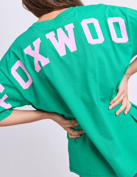 FOXWOOD - INTERVAL TEE BRIGHT GREEN/PINK