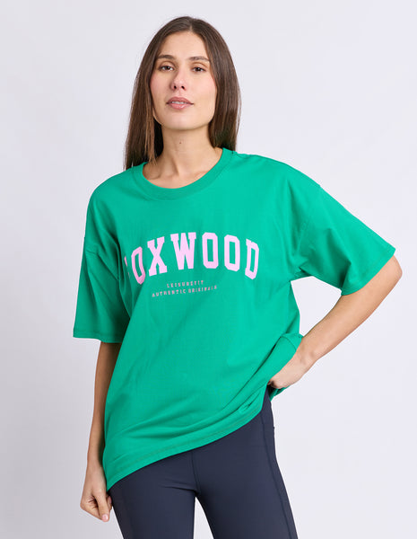 FOXWOOD - INTERVAL TEE BRIGHT GREEN/PINK