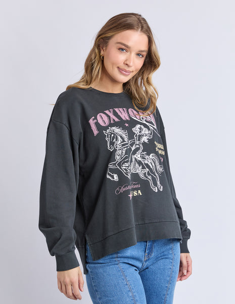 FOXWOOD - LASSO CREW BLACK