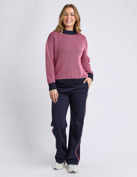 FOXWOOD - LUELLA CREW KNIT WINDSOR WINE