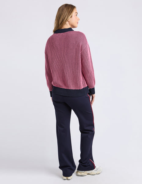 FOXWOOD - LUELLA CREW KNIT WINDSOR WINE