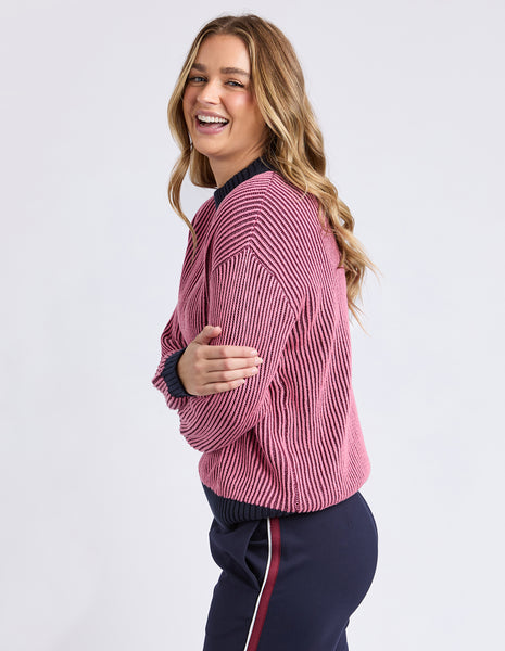 FOXWOOD - LUELLA CREW KNIT WINDSOR WINE