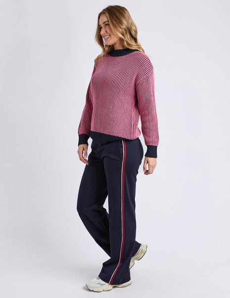 FOXWOOD - LUELLA CREW KNIT WINDSOR WINE