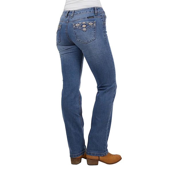 PURE WESTERN - WMNS GIA HI RISE BOOTCUT JEAN 34L