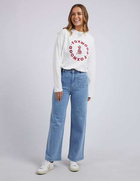 FOXWOOD - SARAH WIDE LEG JEAN LIGHT BLUE