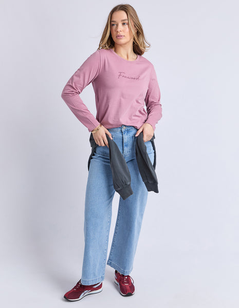FOXWOOD - SIGNATURE LONG SLEEVE TEE DUSTY ROSE